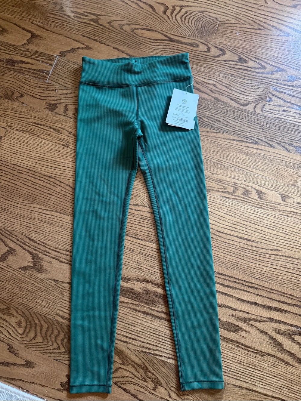 Athleta Kids Ribbed High-Waist Leggings - Teal Green
